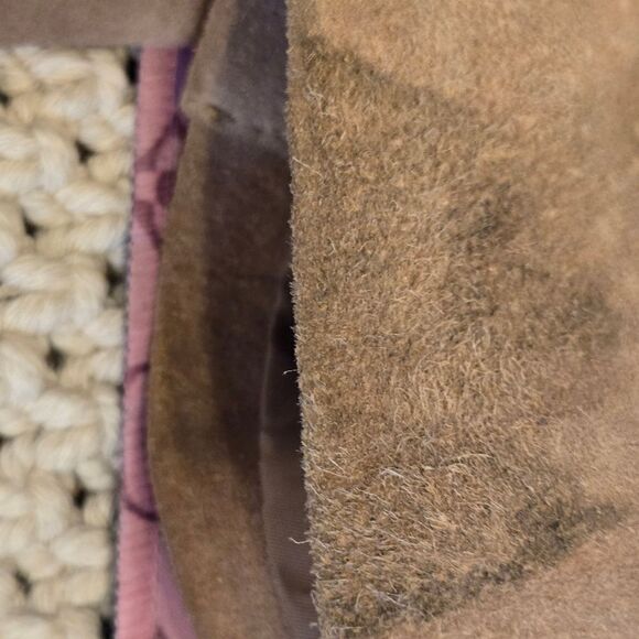 Liz Claiborne Tan Suede Lined Shirt Jacket - Picture 9 of 13